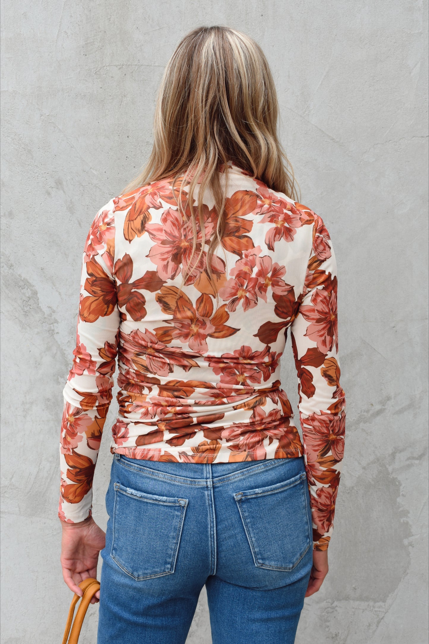 floral mesh top