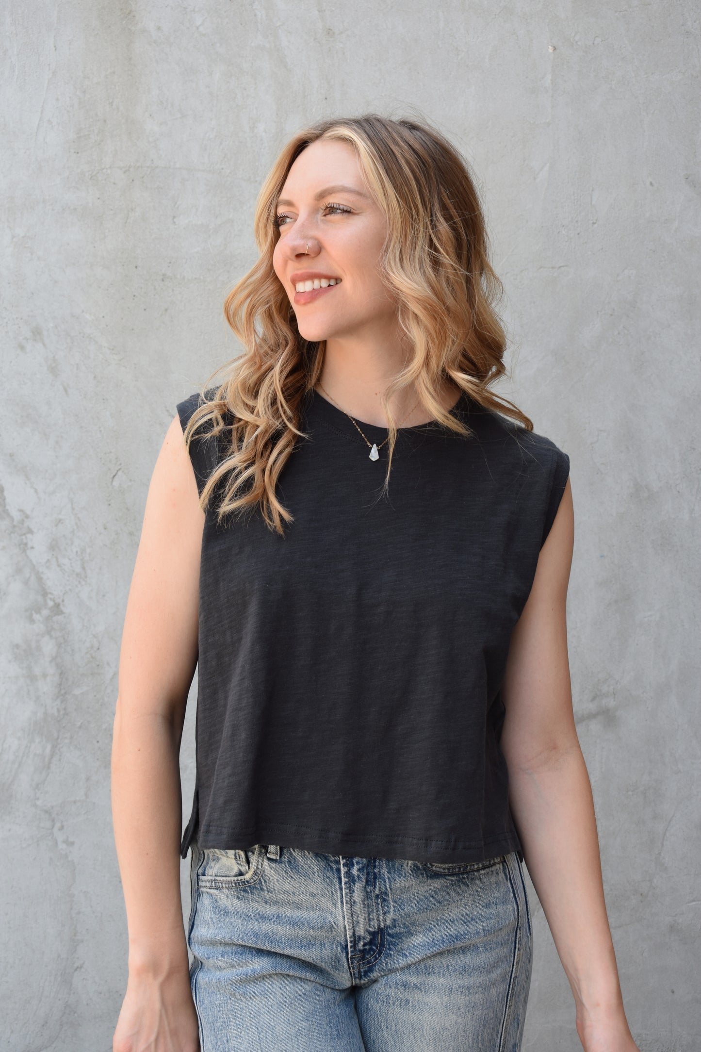 slub muscle tee