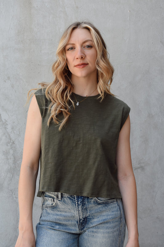 slub muscle tee