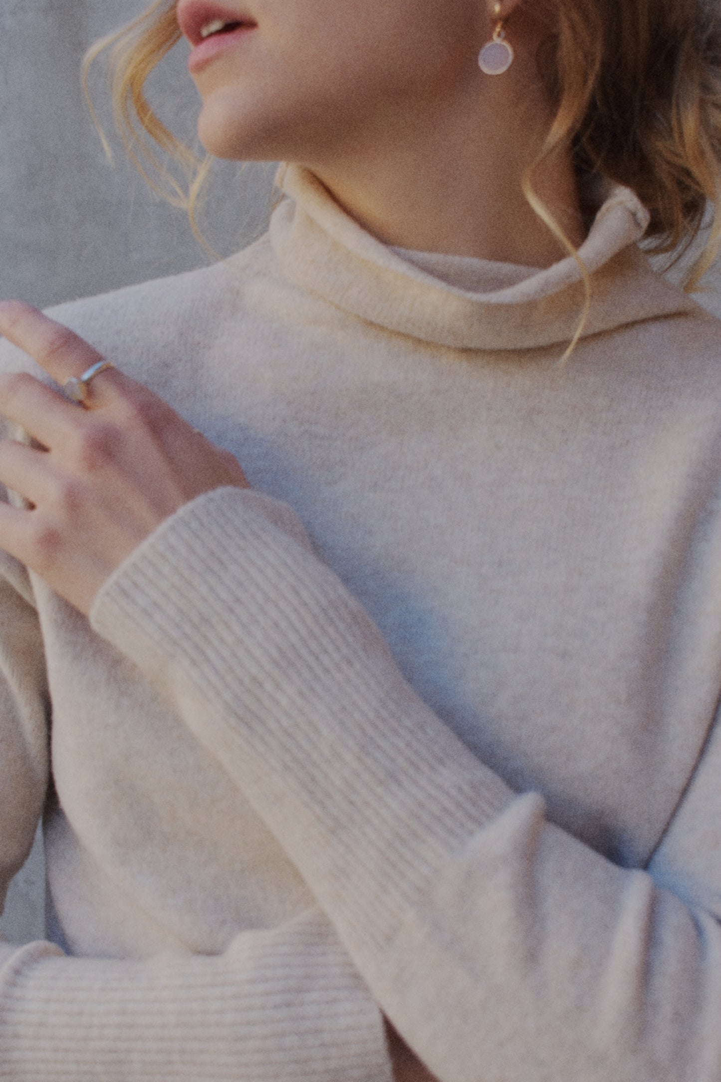 high turtleneck sweater