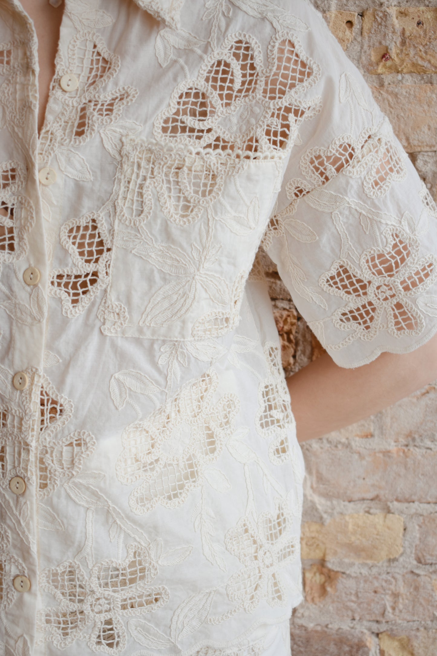 embroidered button down