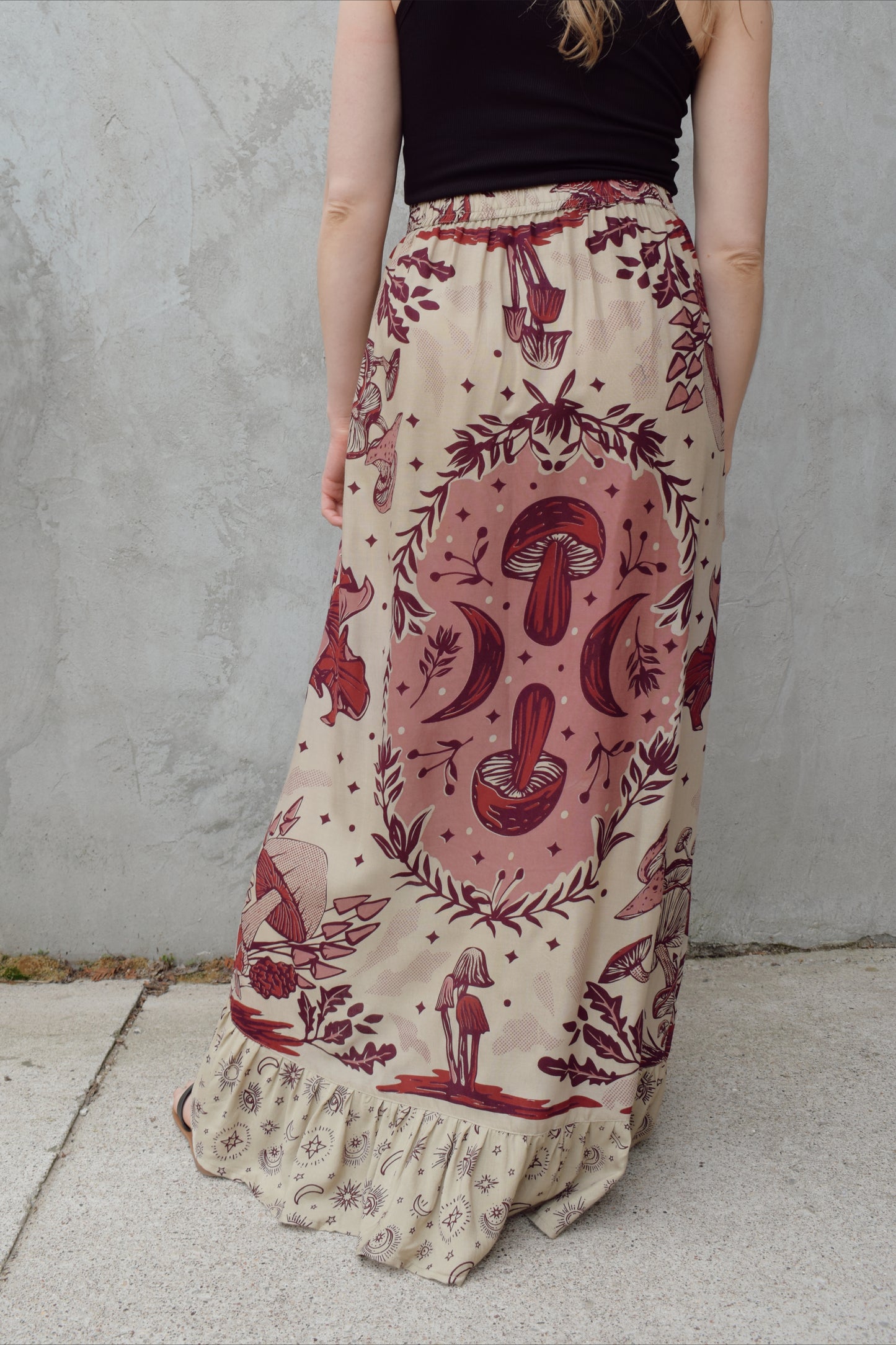 mushroom wrap skirt