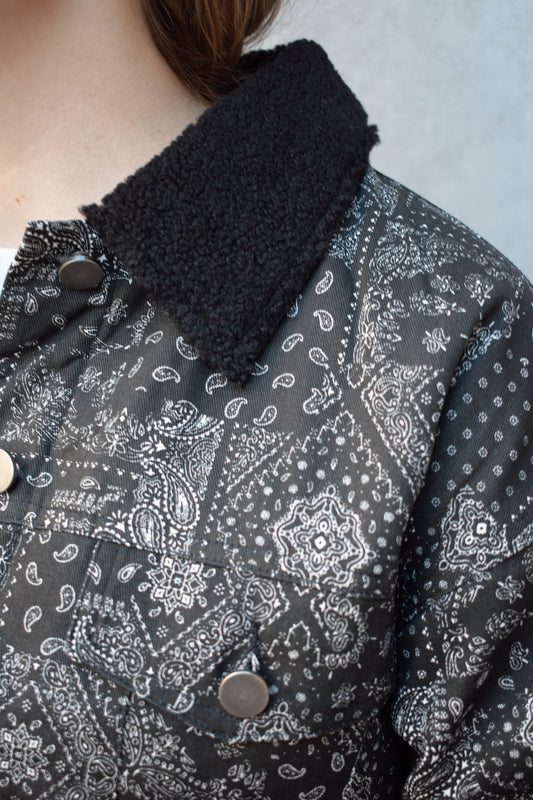 paisley bomber jacket