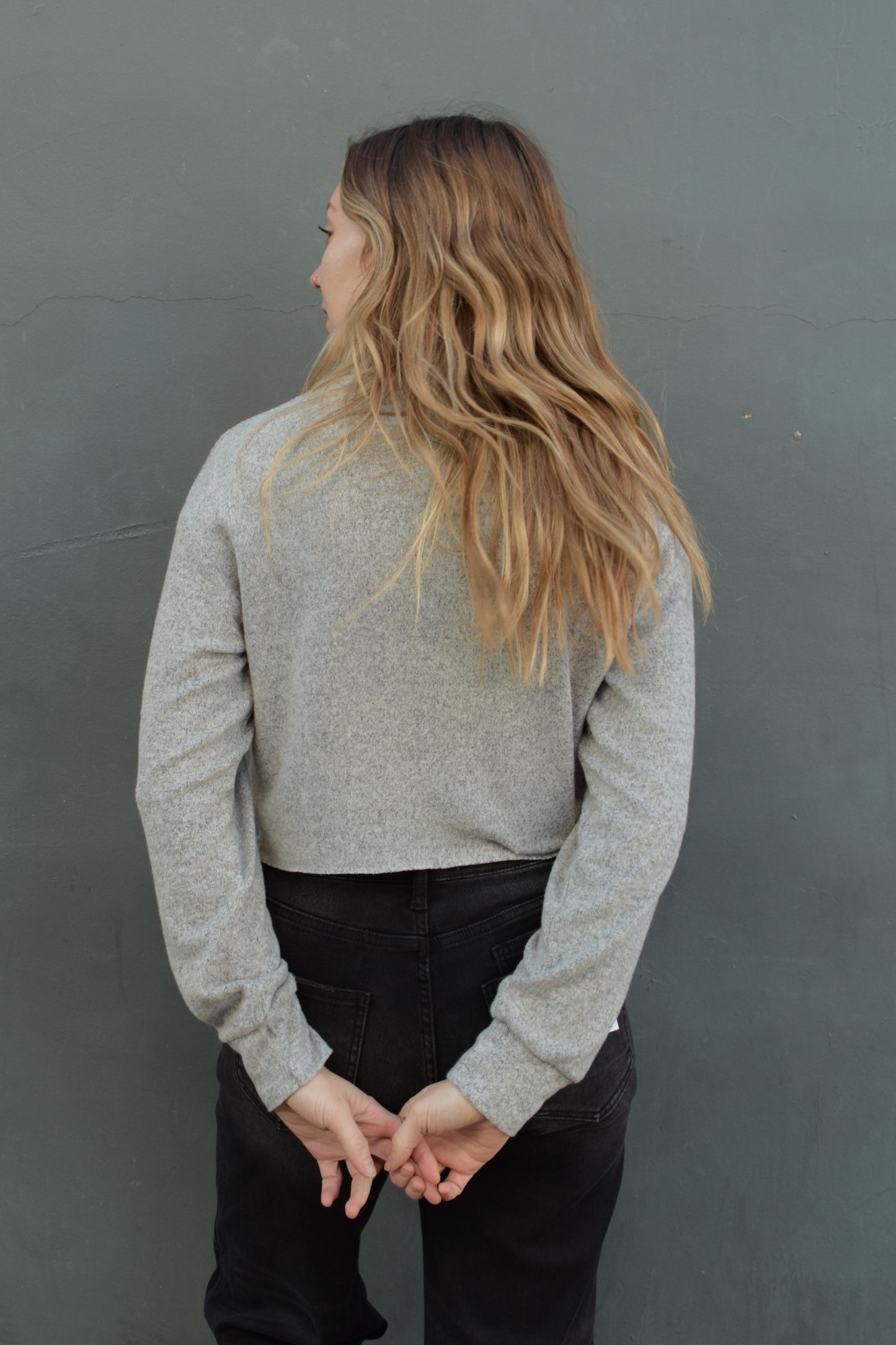 high neck hacci sweater