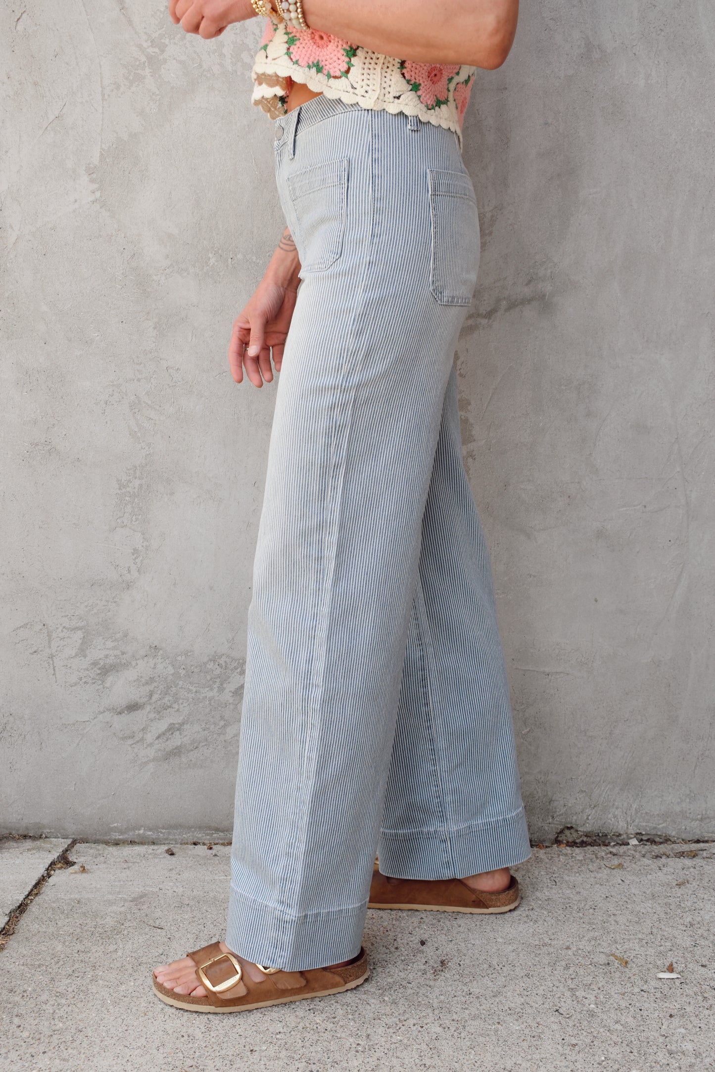Olivia striped wide leg