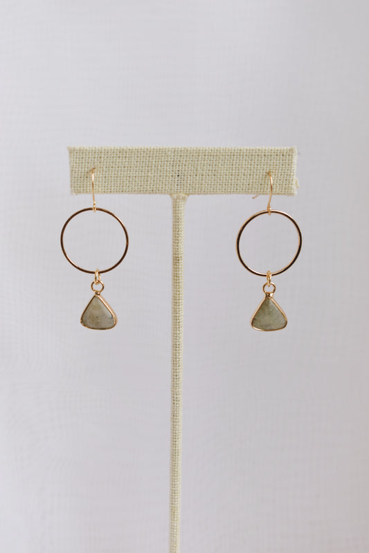revival made goods labradorite gold plated lightweight statement earrings