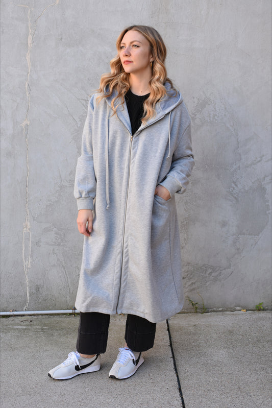 longline hoodie jacket