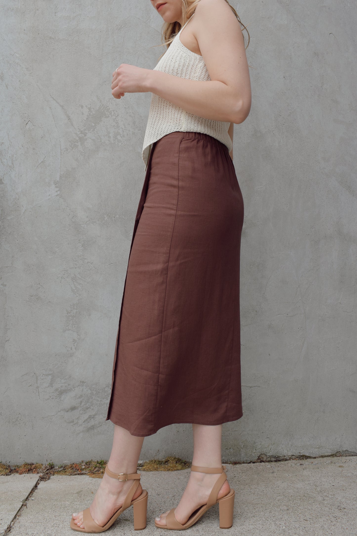 linen wrap skirt