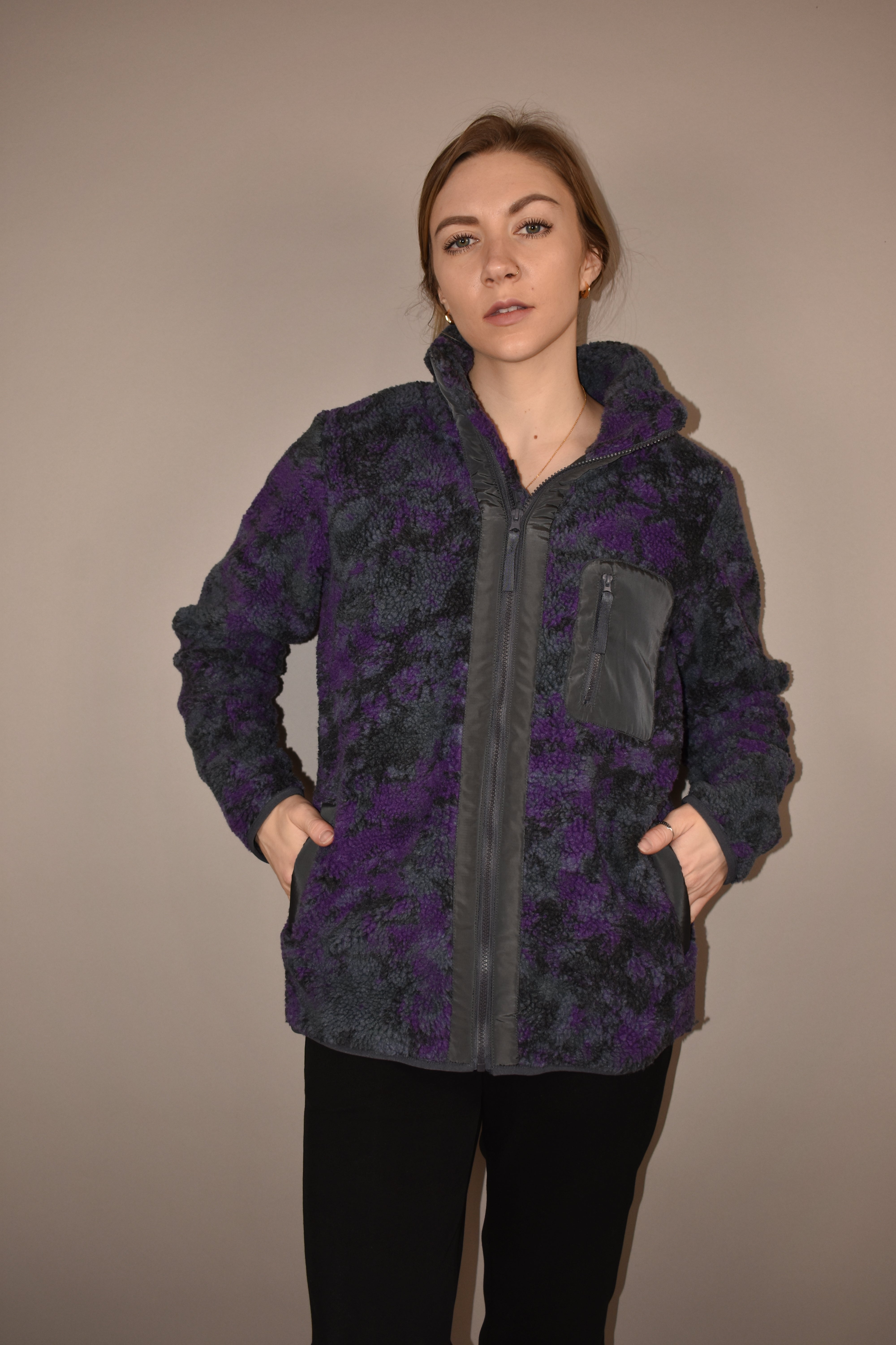 Purple best sale sherpa jacket