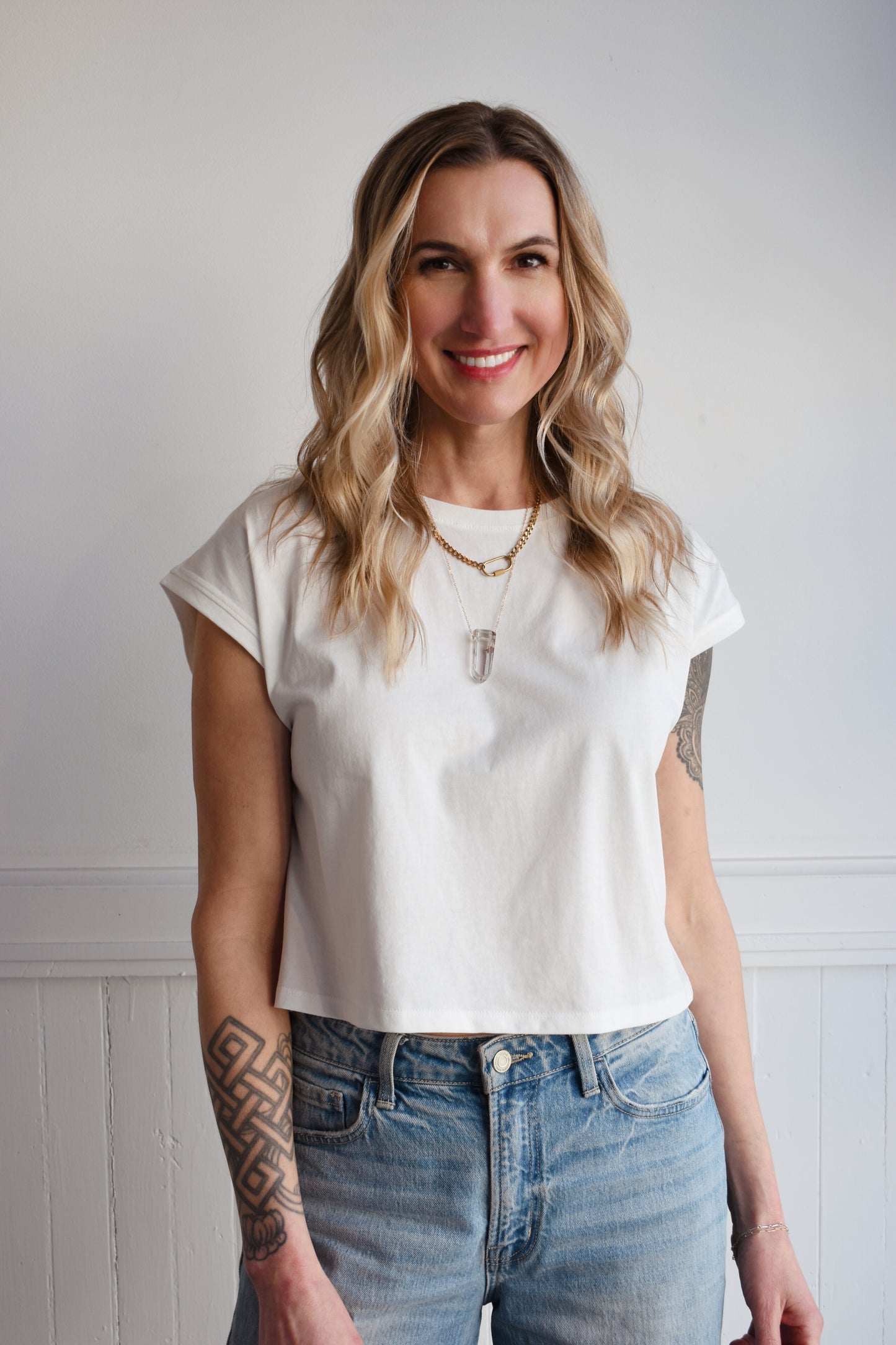 crew cropped tee