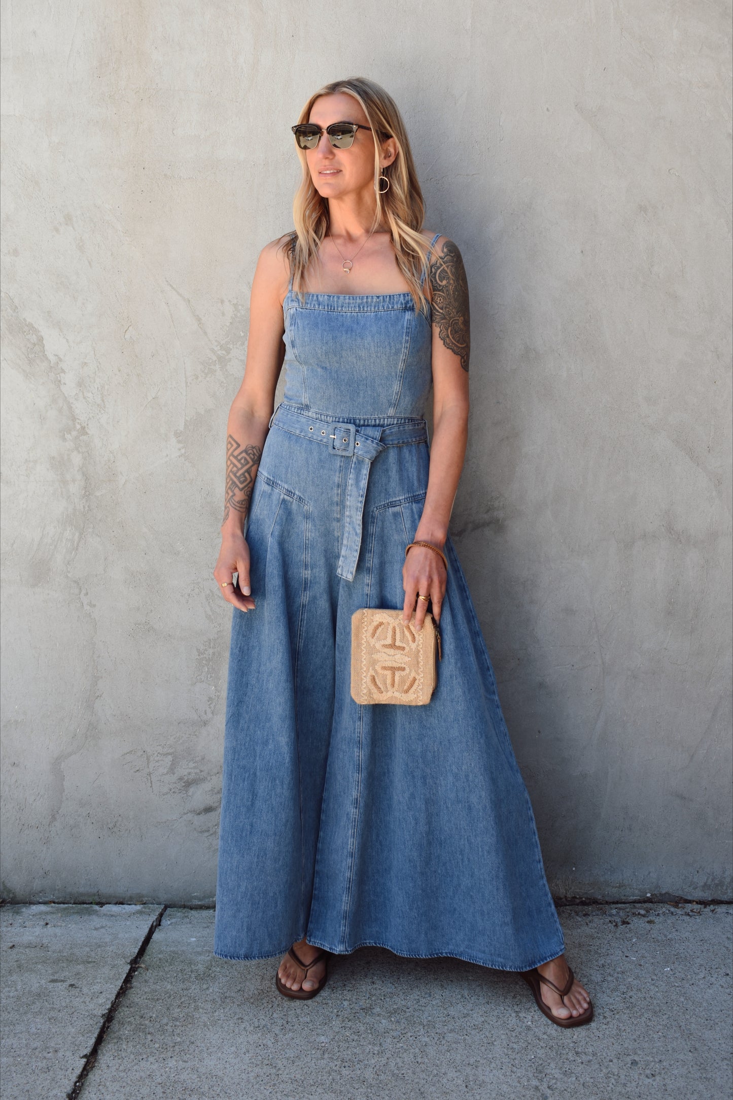 summer denim jumpsuit