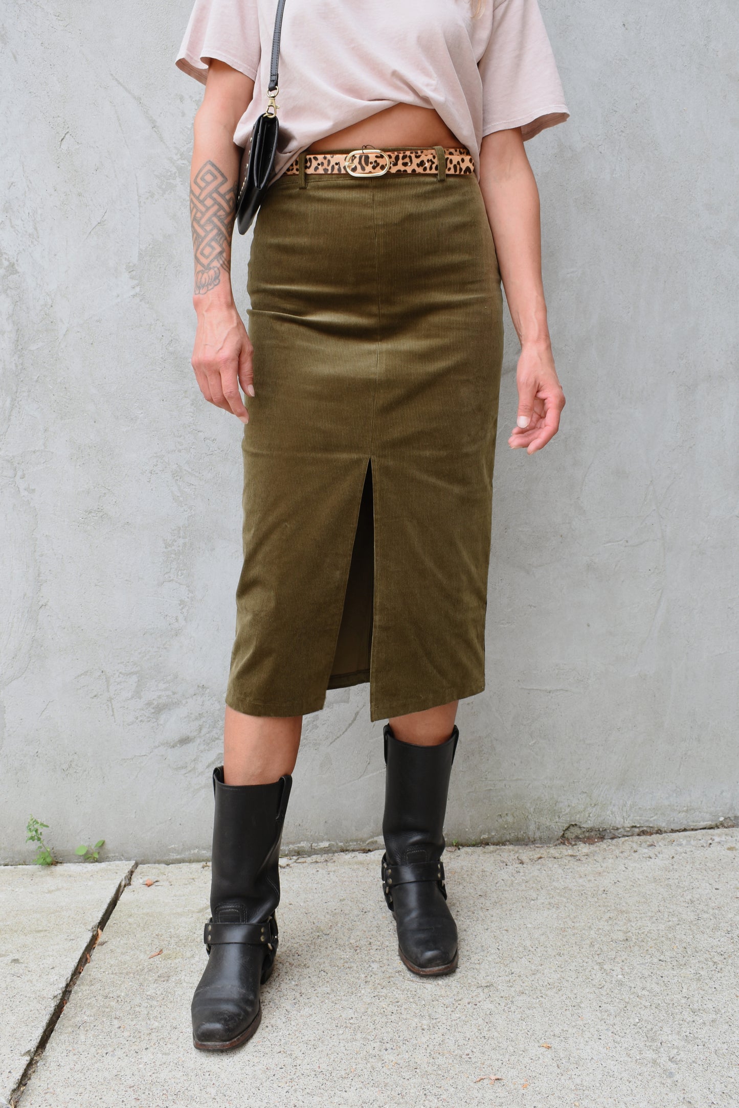 corduroy pencil skirt