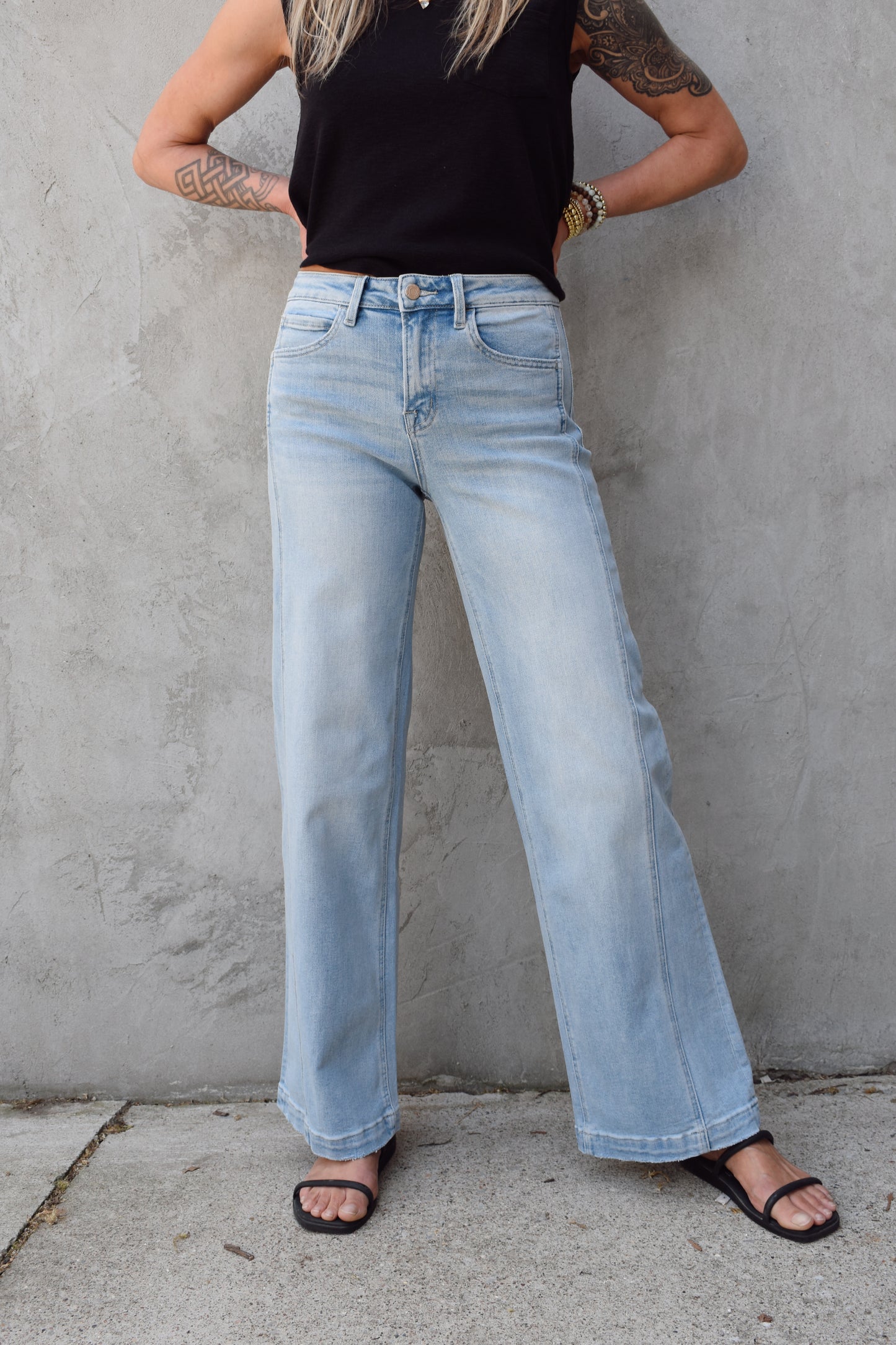 Olivia panel wide leg
