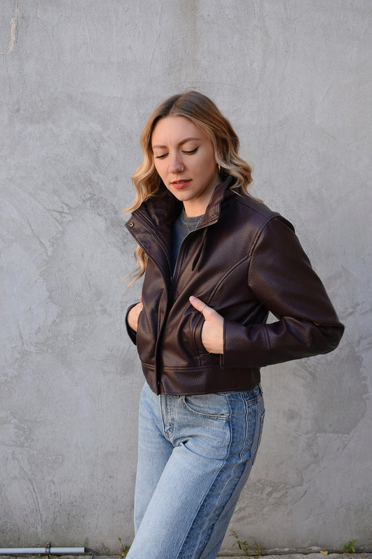 faux bomber jacket