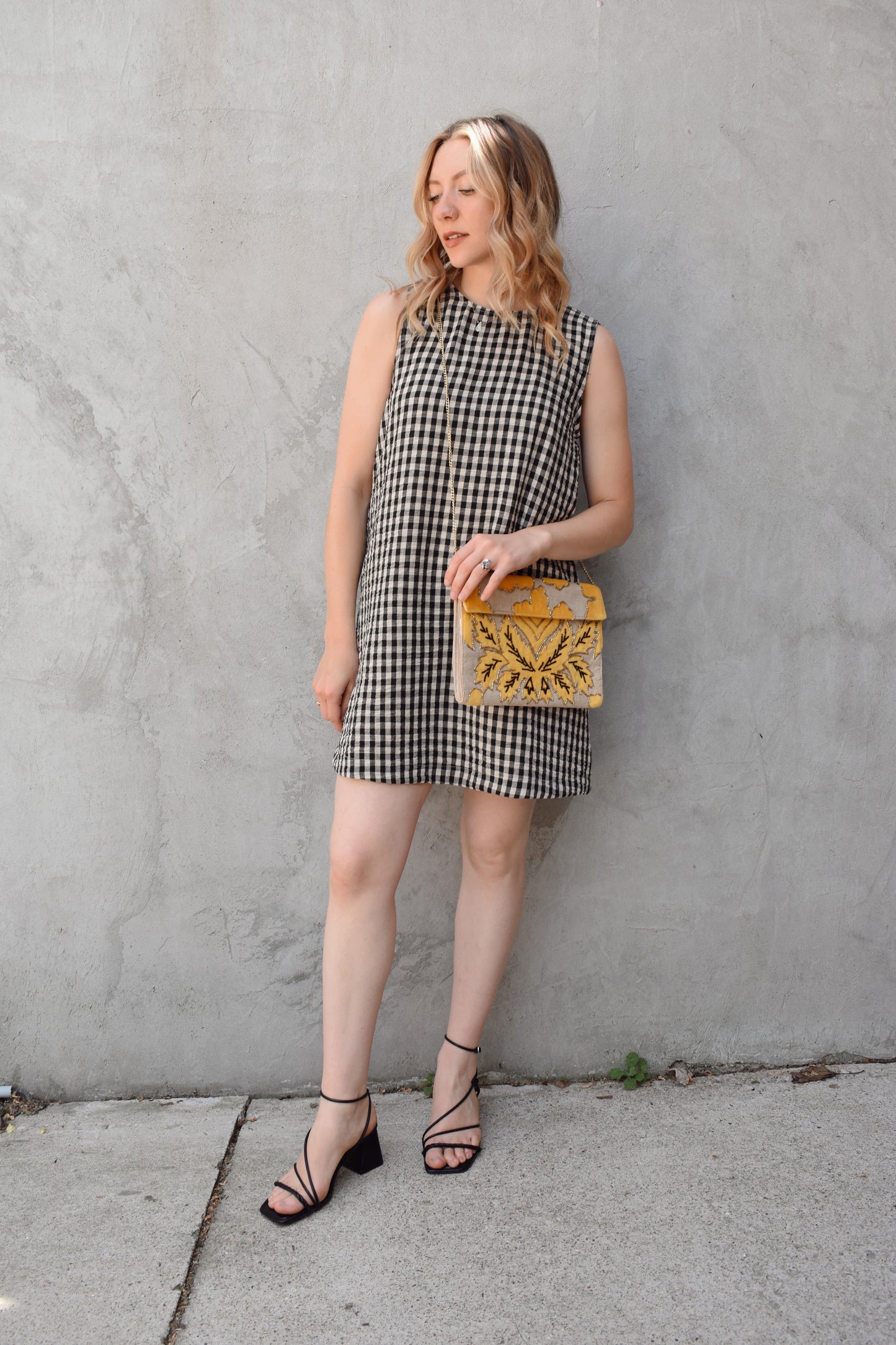 gingham mini dress