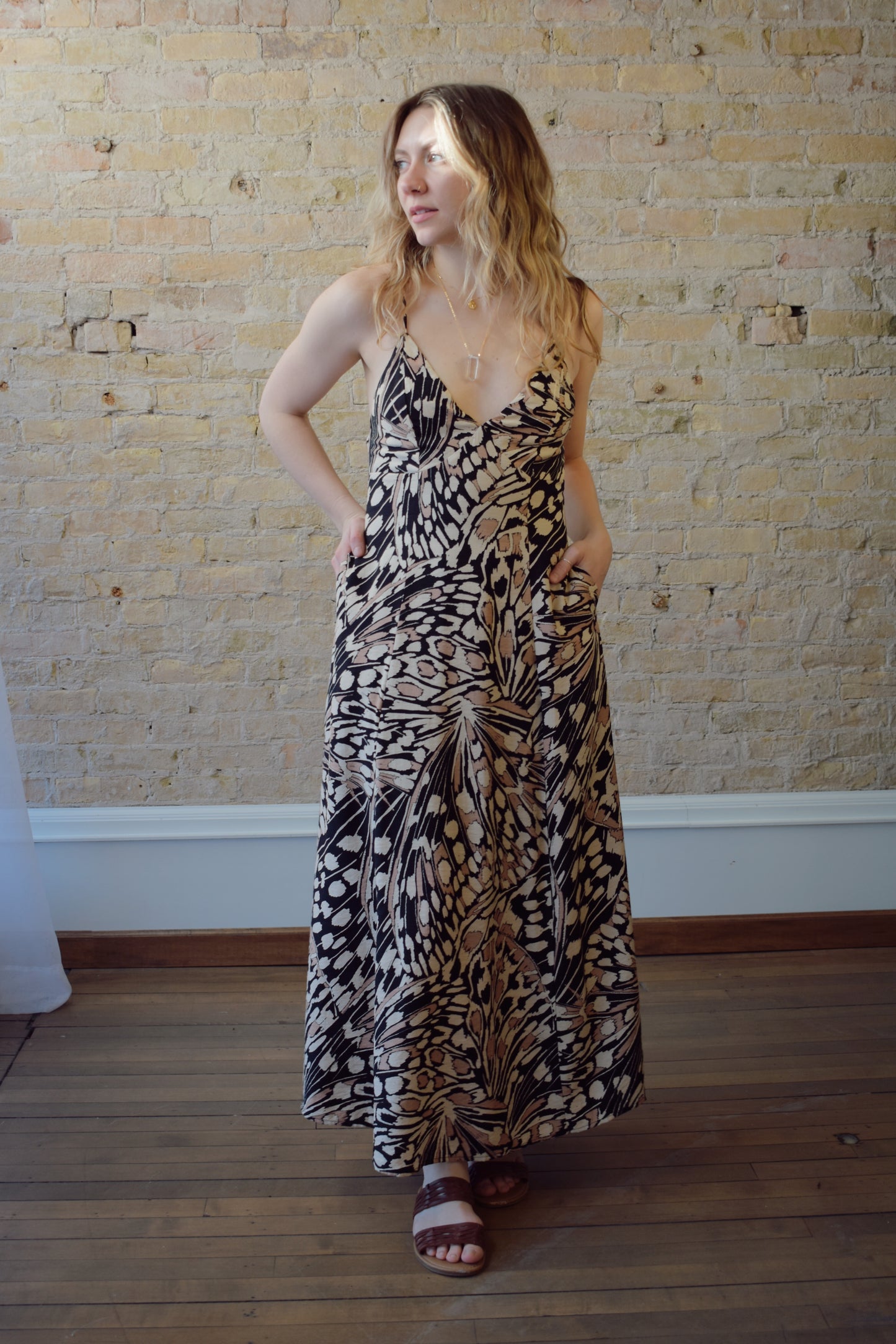 open back maxi dress