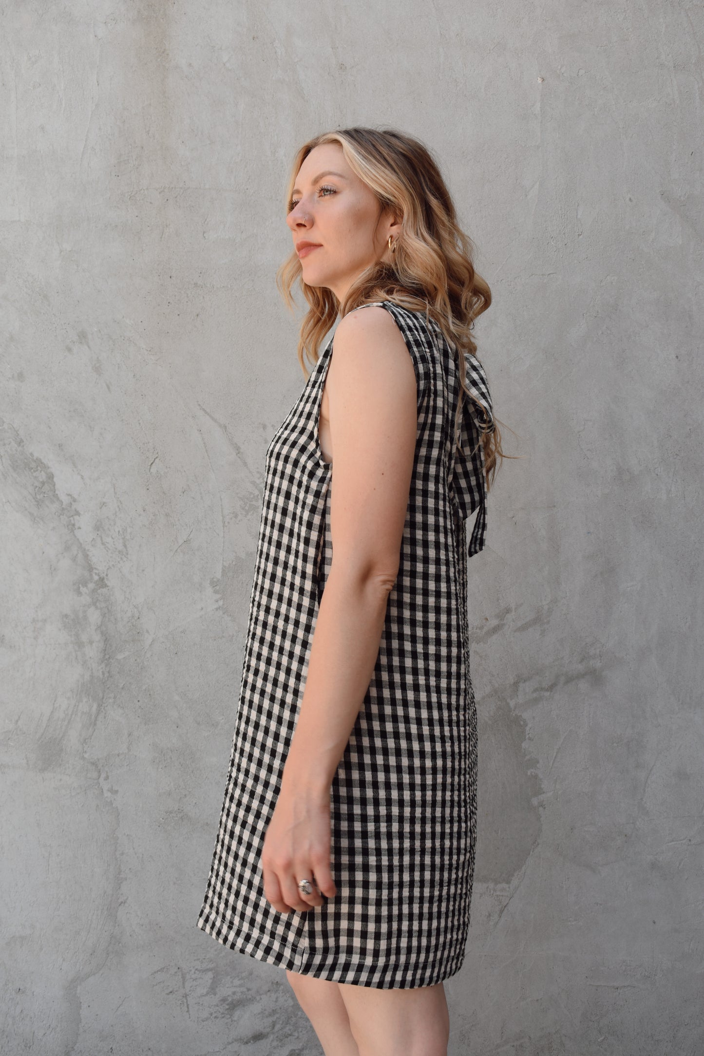gingham mini dress