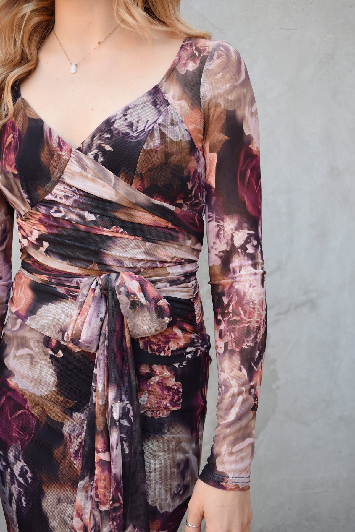 floral mesh maxi set