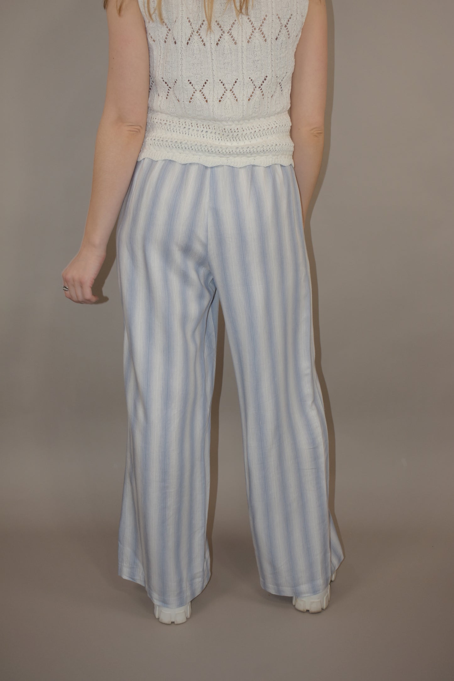 striped linen pants