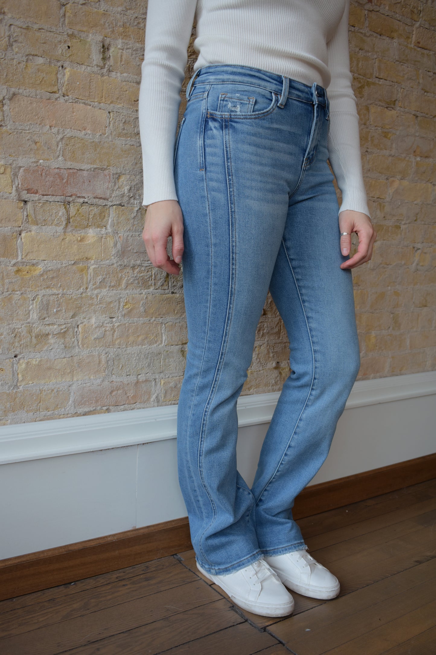 seamed bootcut jeans