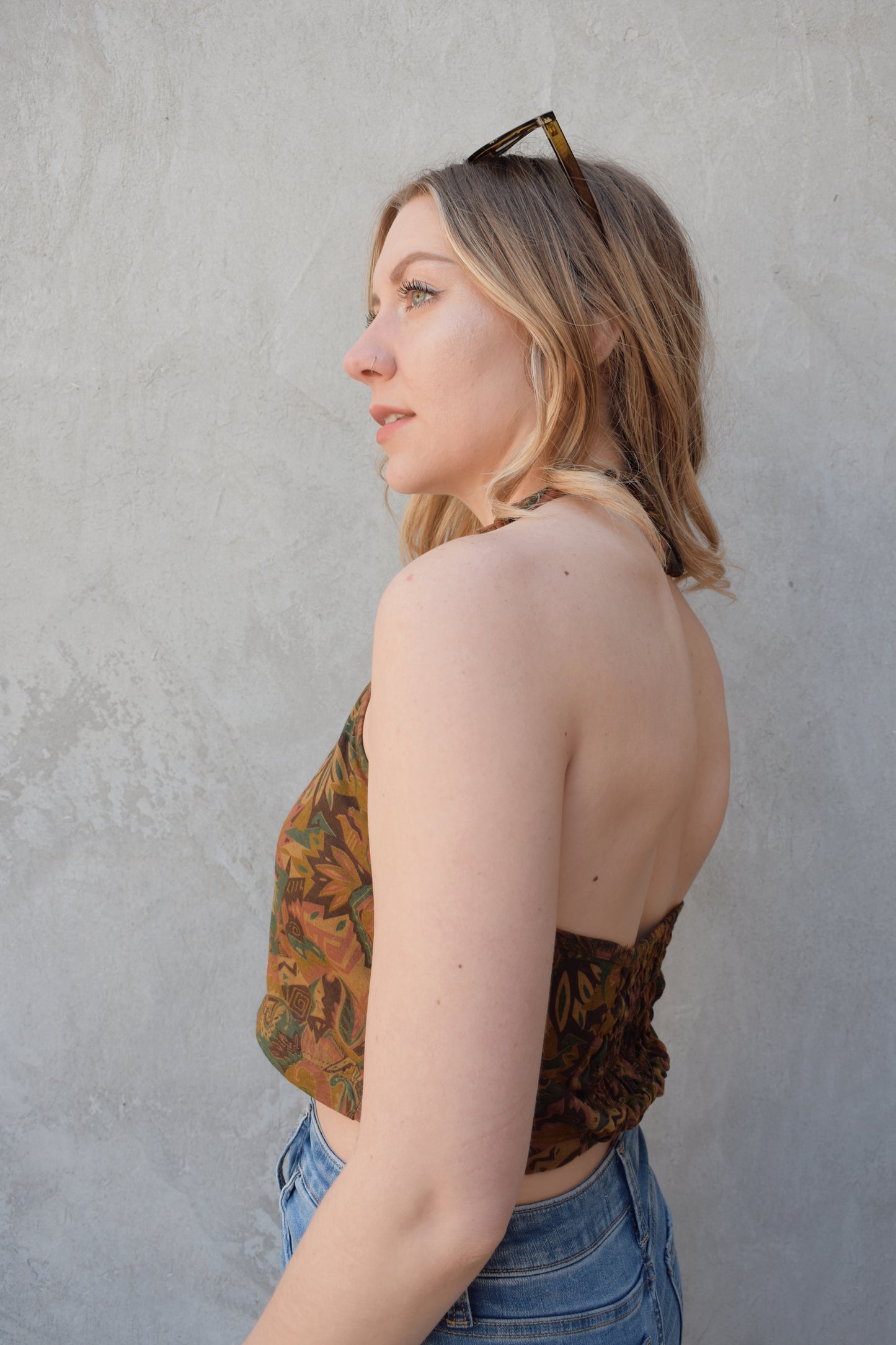 paisley halter top