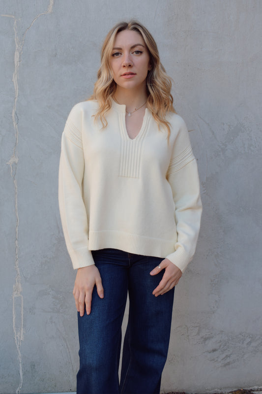 coziest v neck sweater
