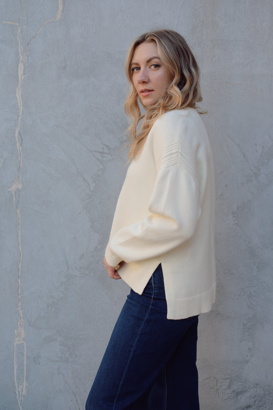 coziest v neck sweater