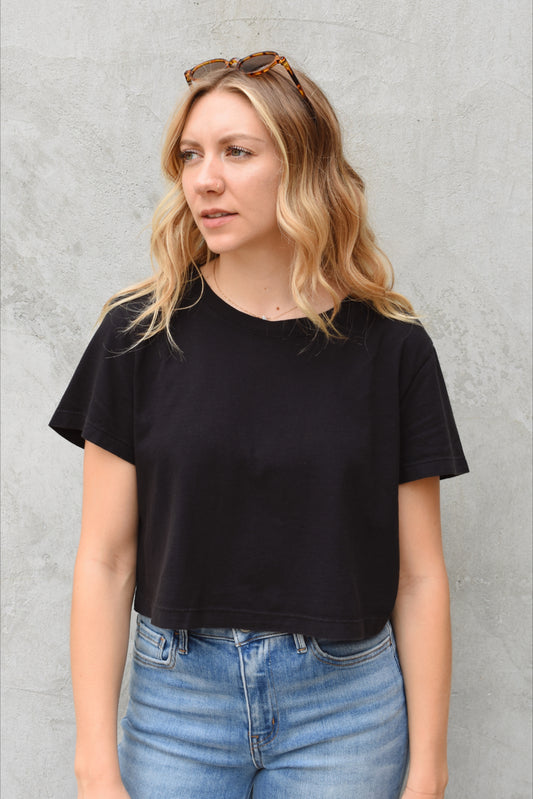 boxy cropped tee