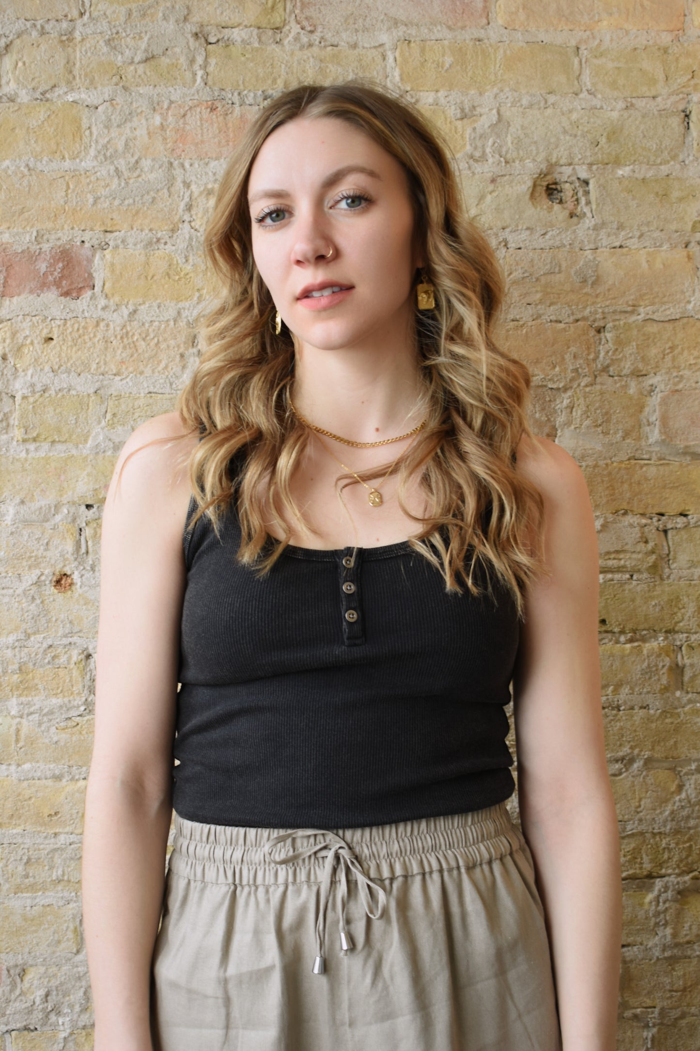 ribbed henley tank