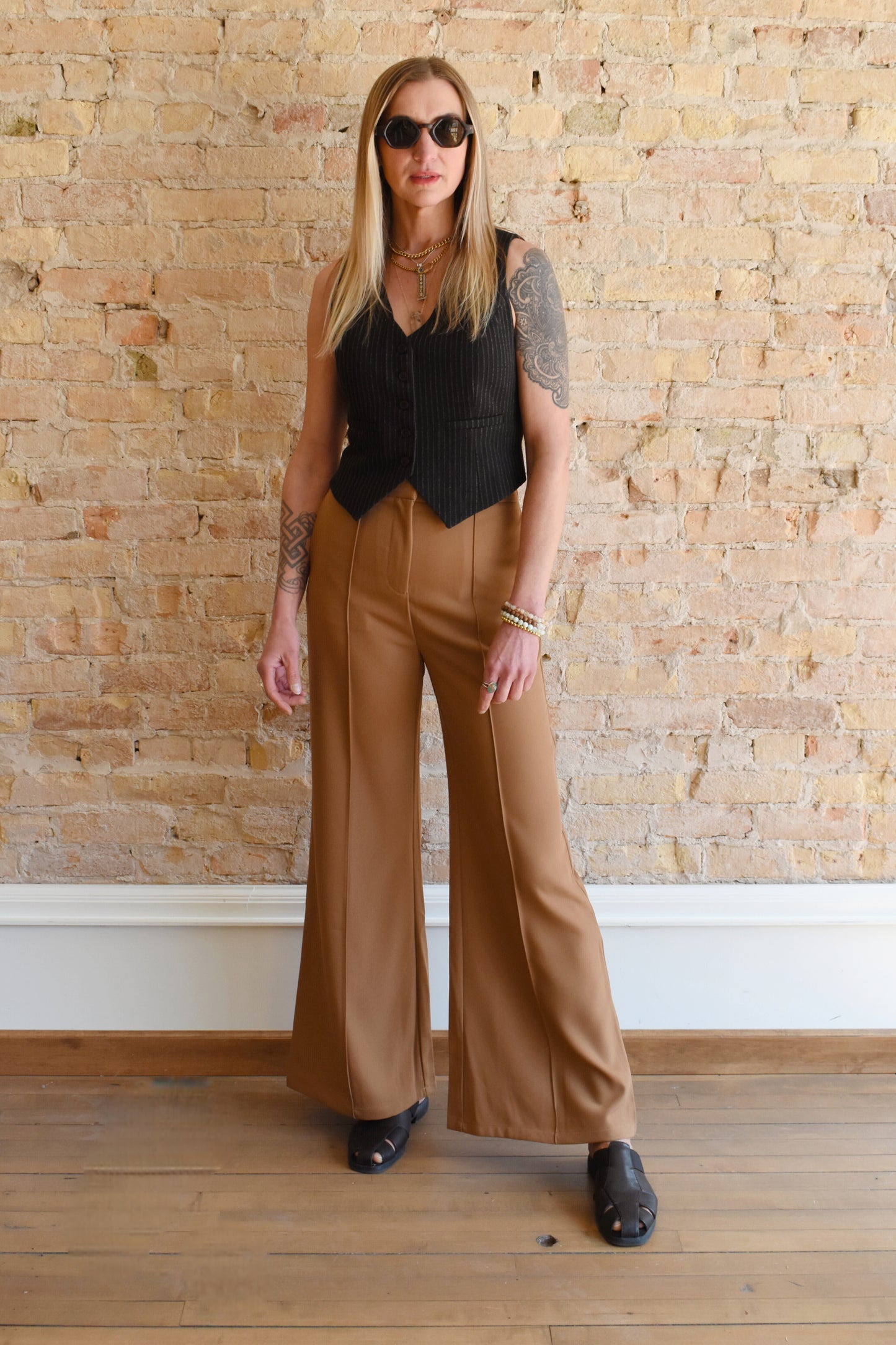 pintuck trousers