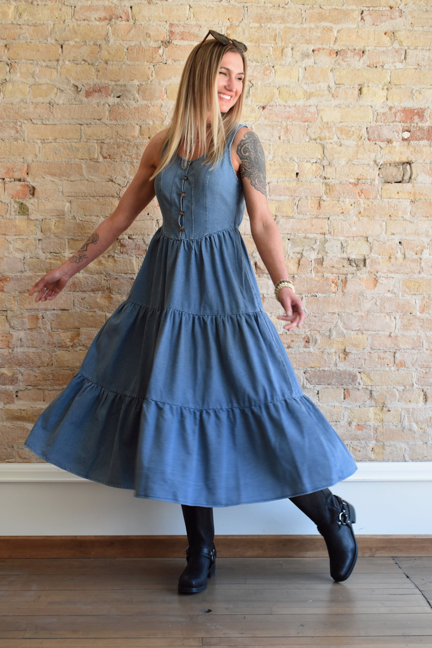 denim roadtrip dress