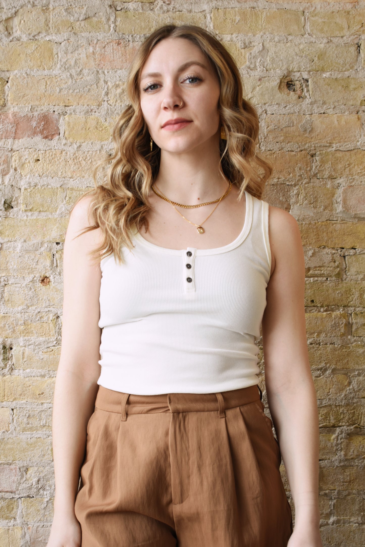 ribbed henley tank