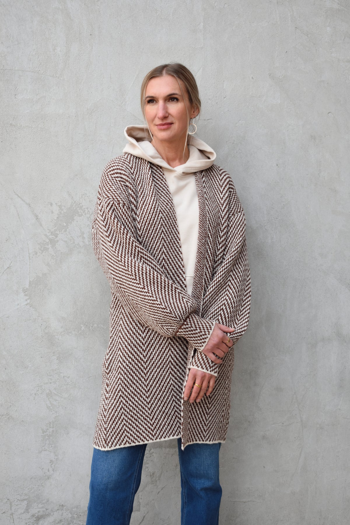 herringbone cardigan