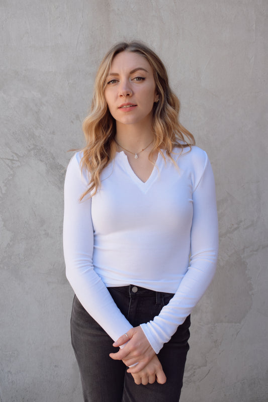 notched long sleeve