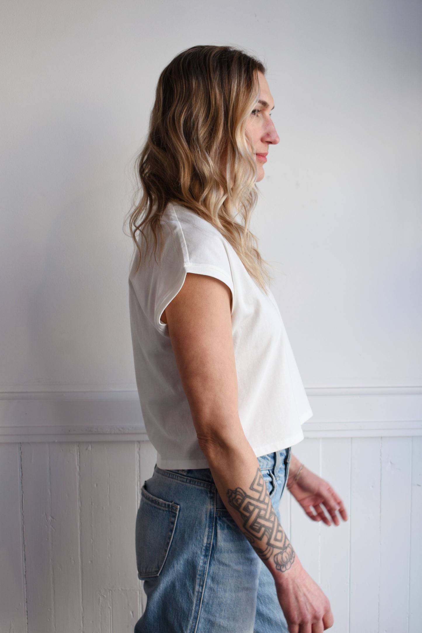 crew cropped tee