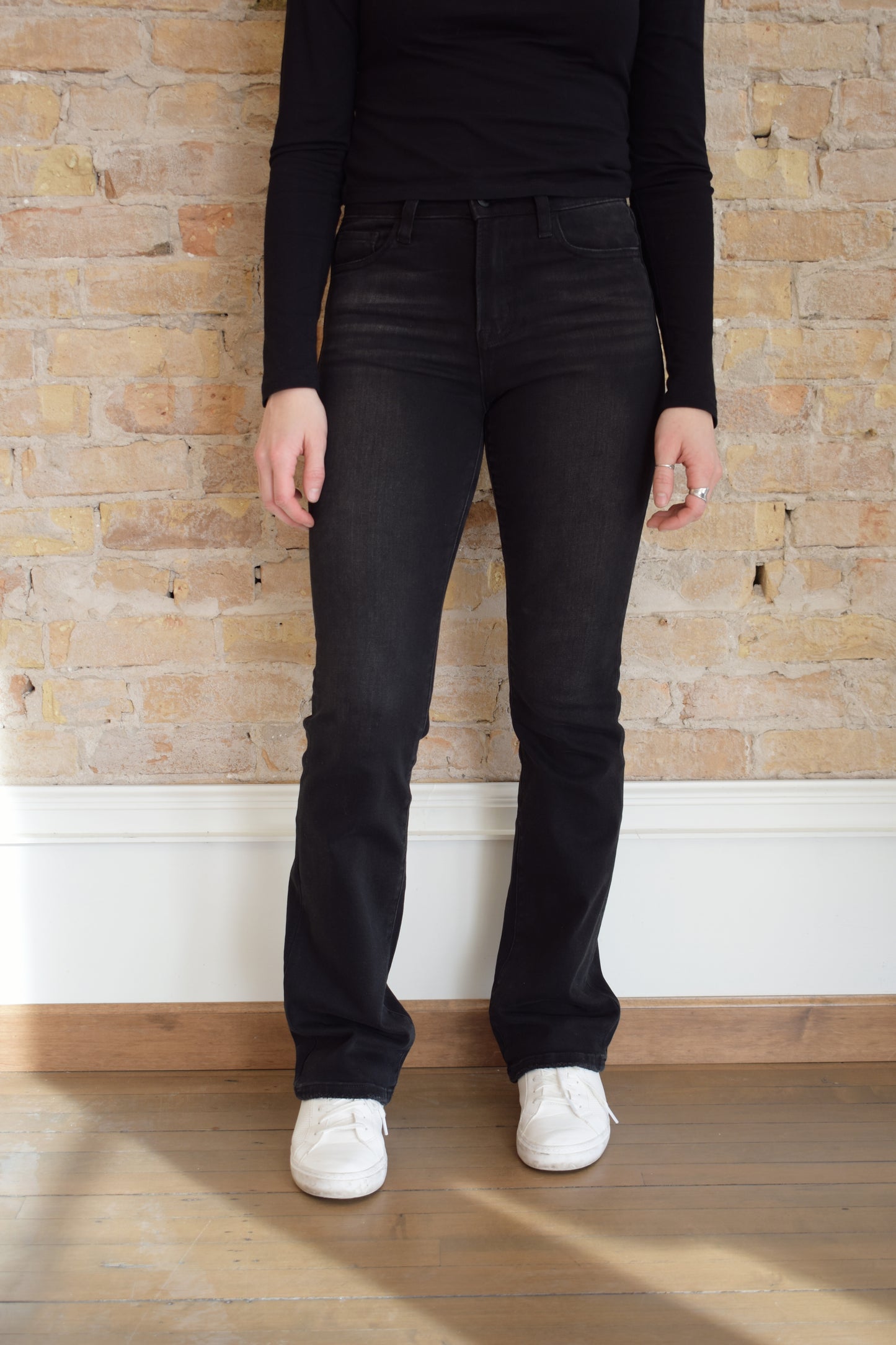 black bootcut jeans