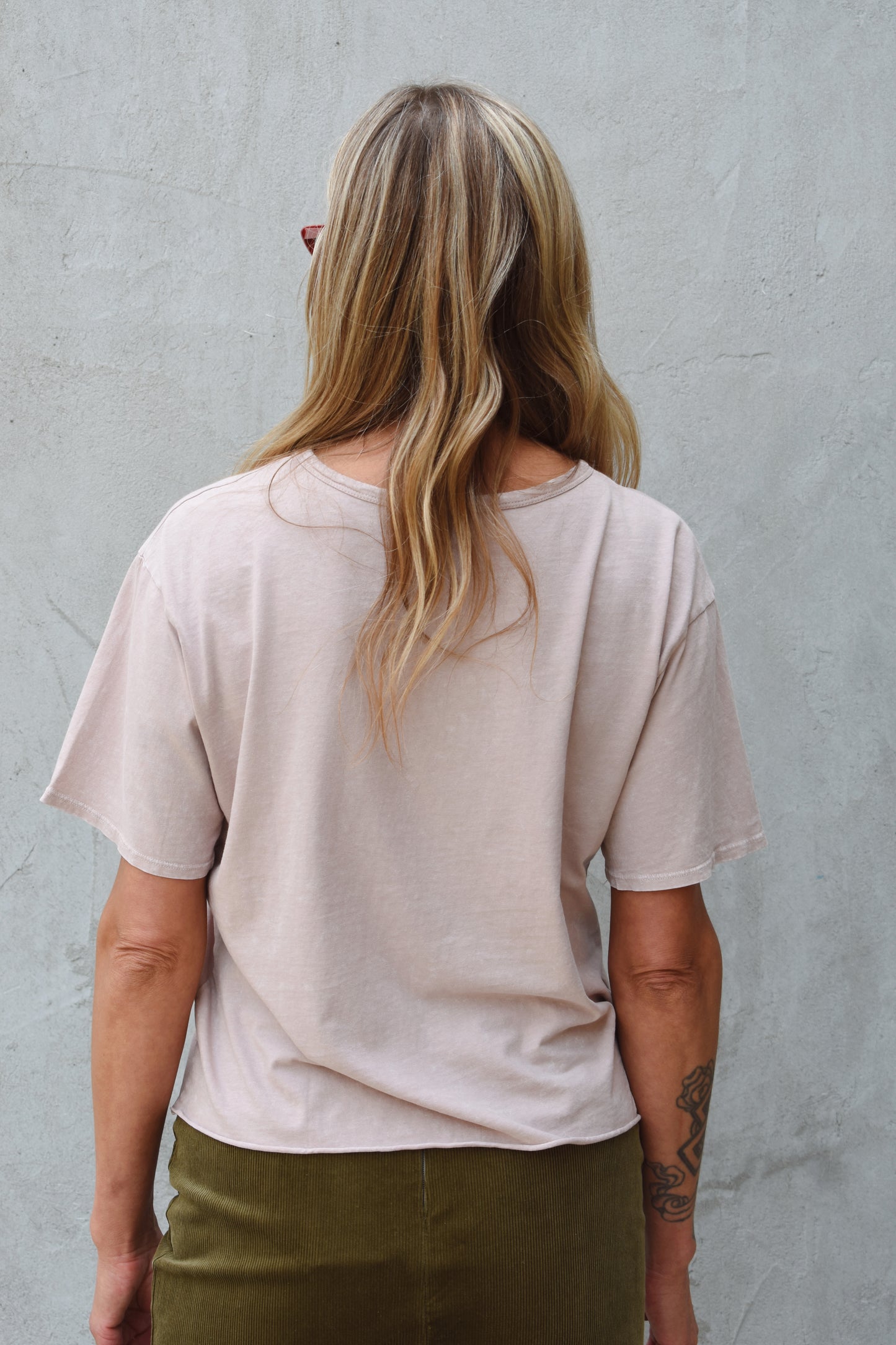 cropped mineral tee