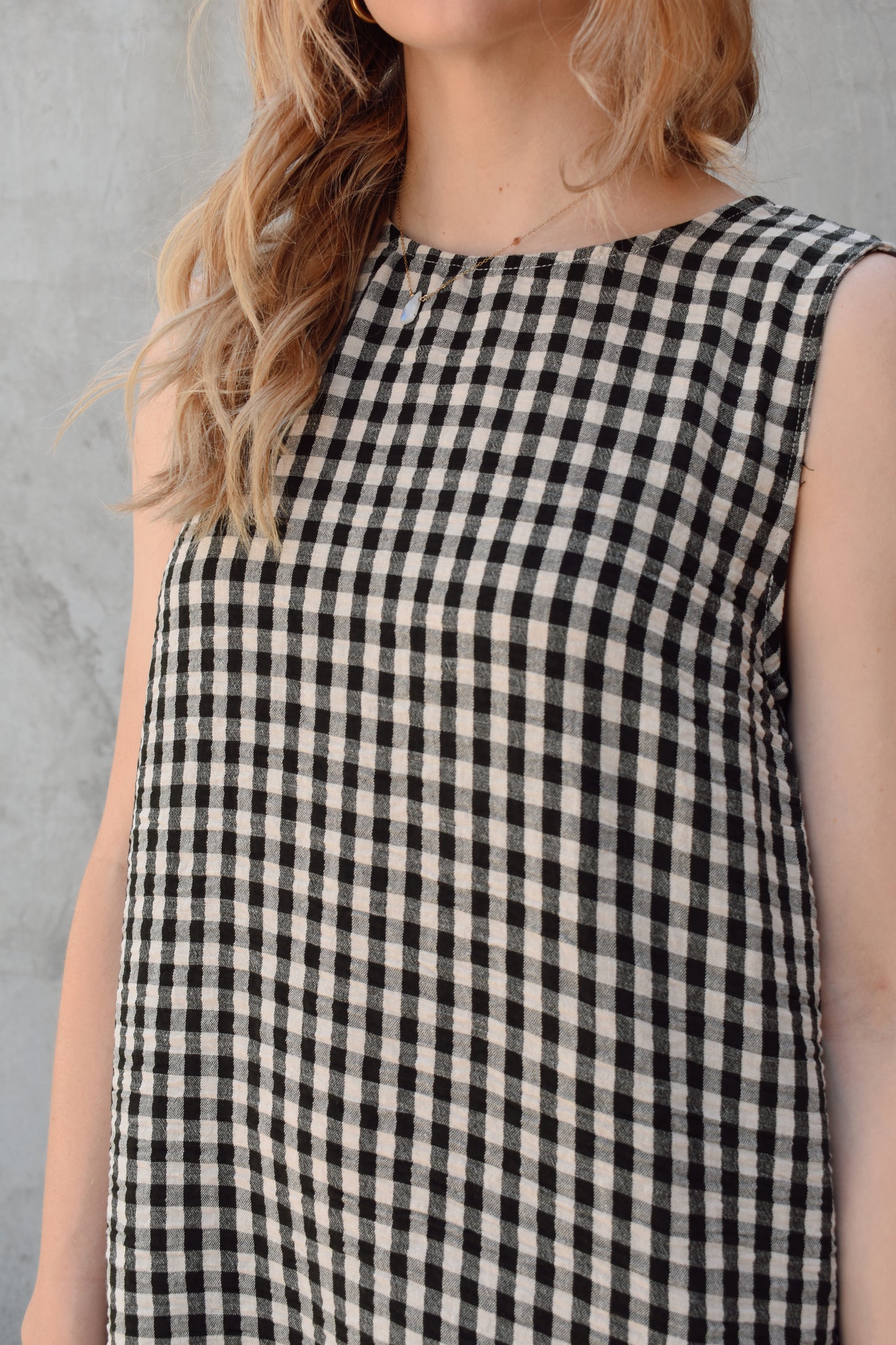 gingham mini dress
