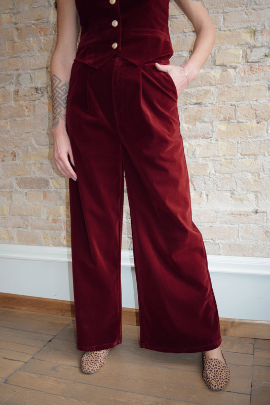 velvet trousers
