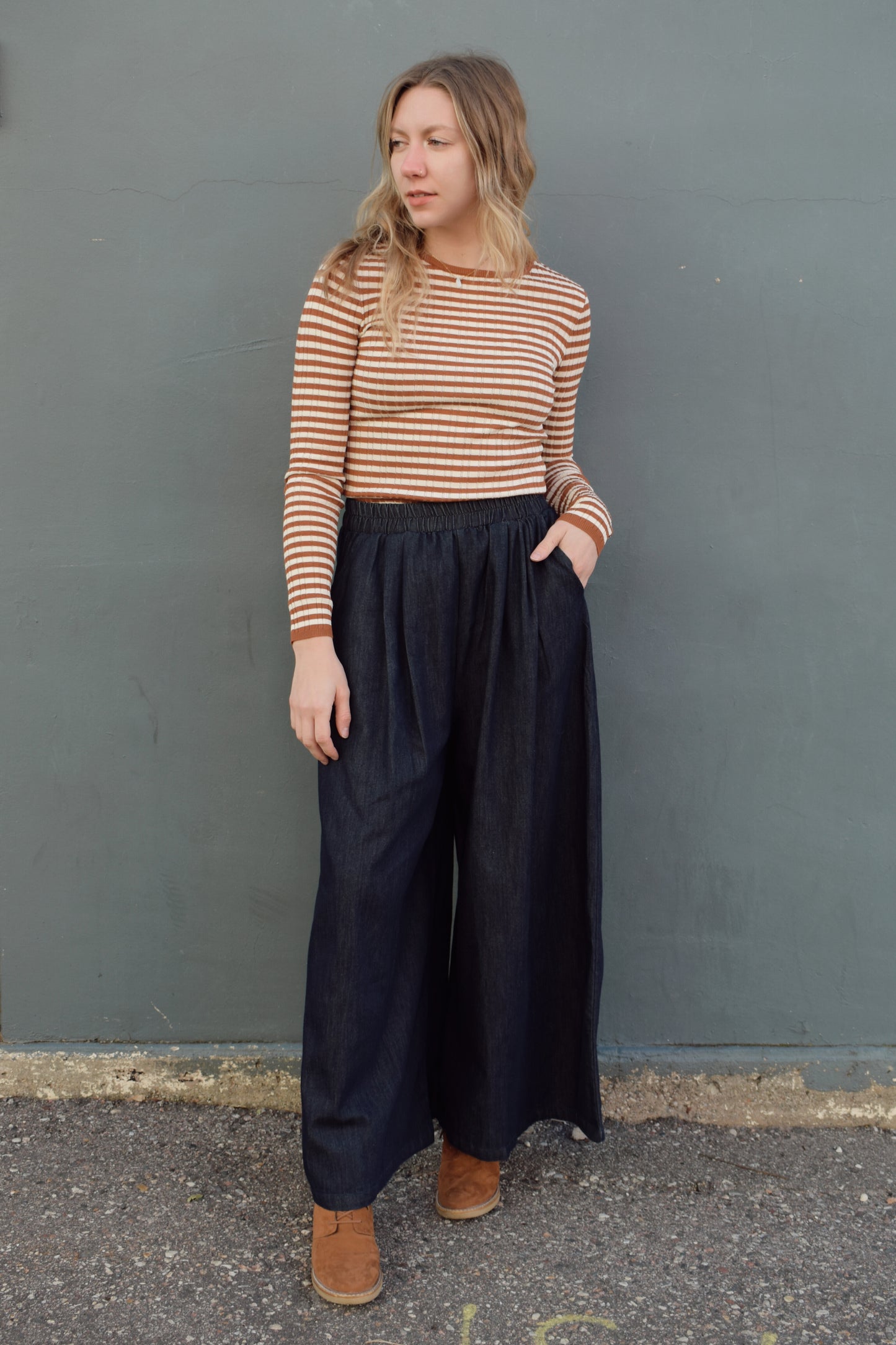 ultra wide denim pants