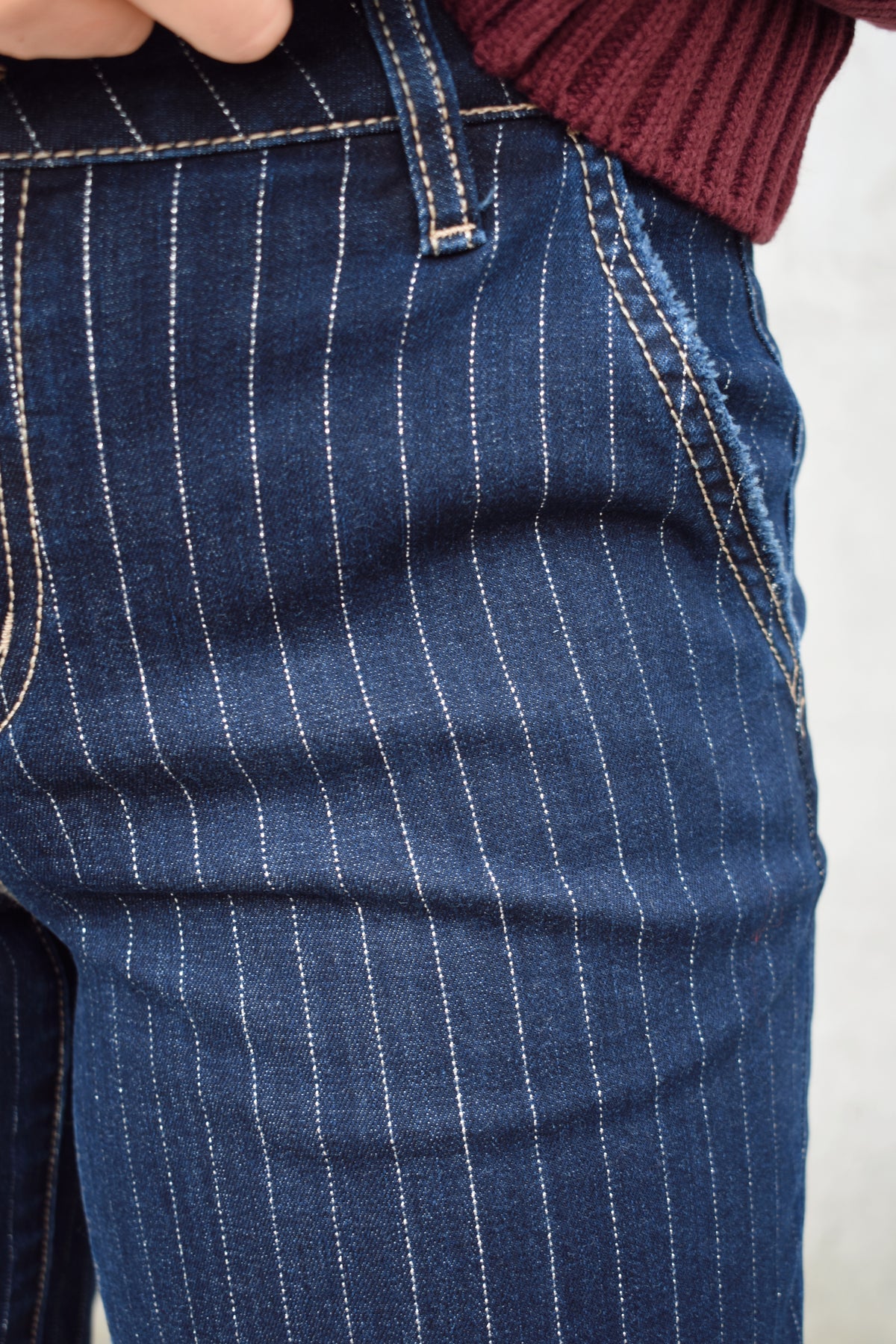 striped trouser jeans