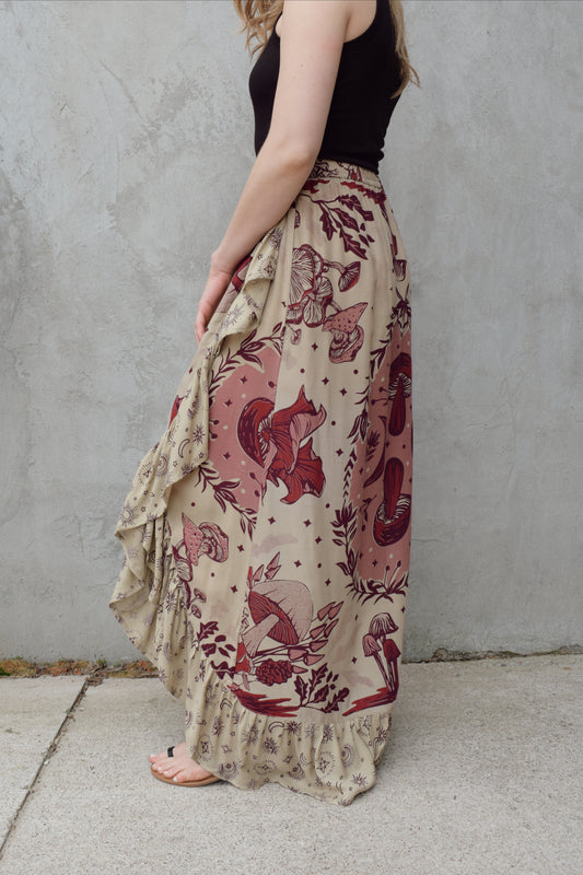 mushroom wrap skirt