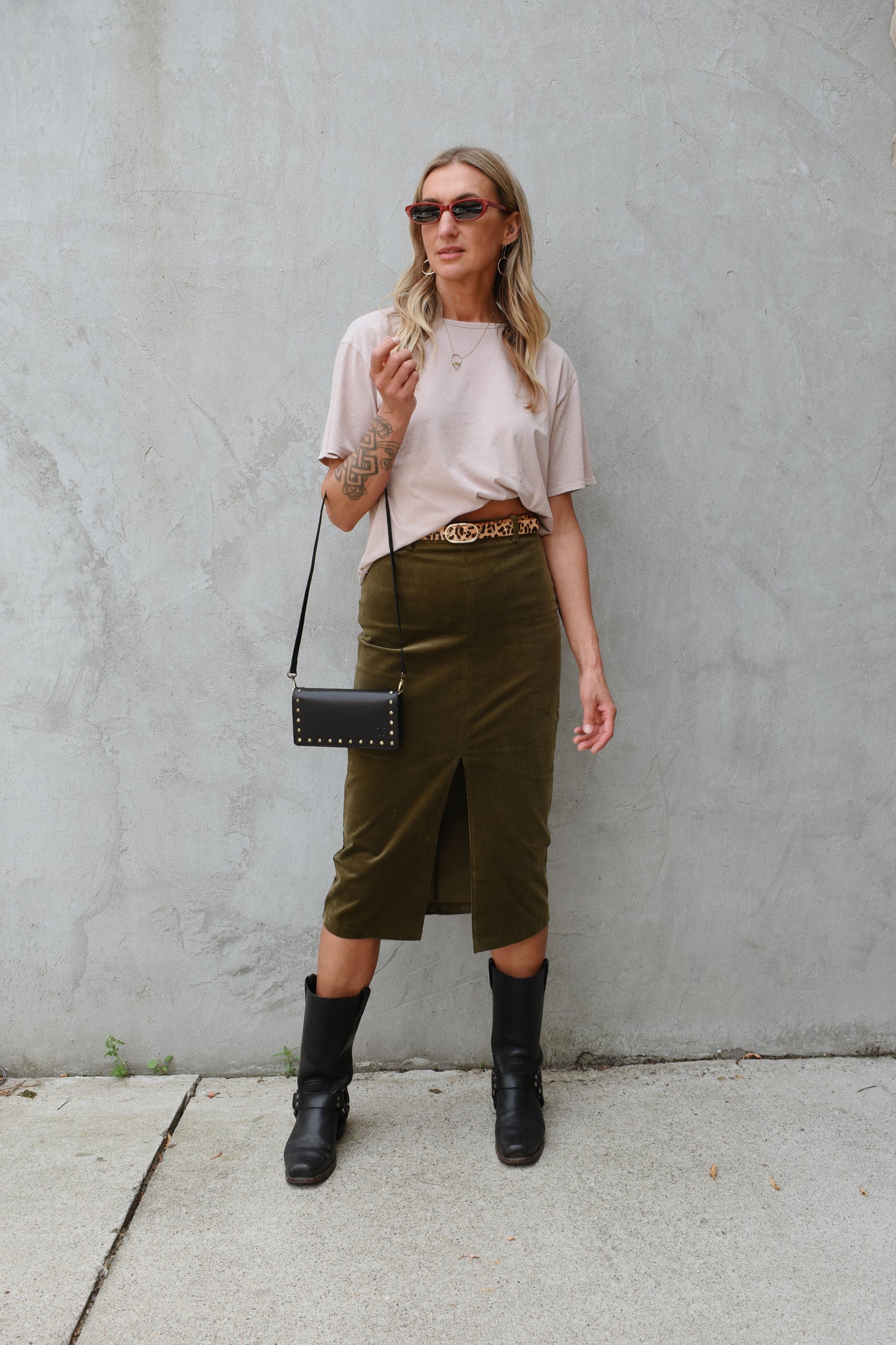 corduroy pencil skirt