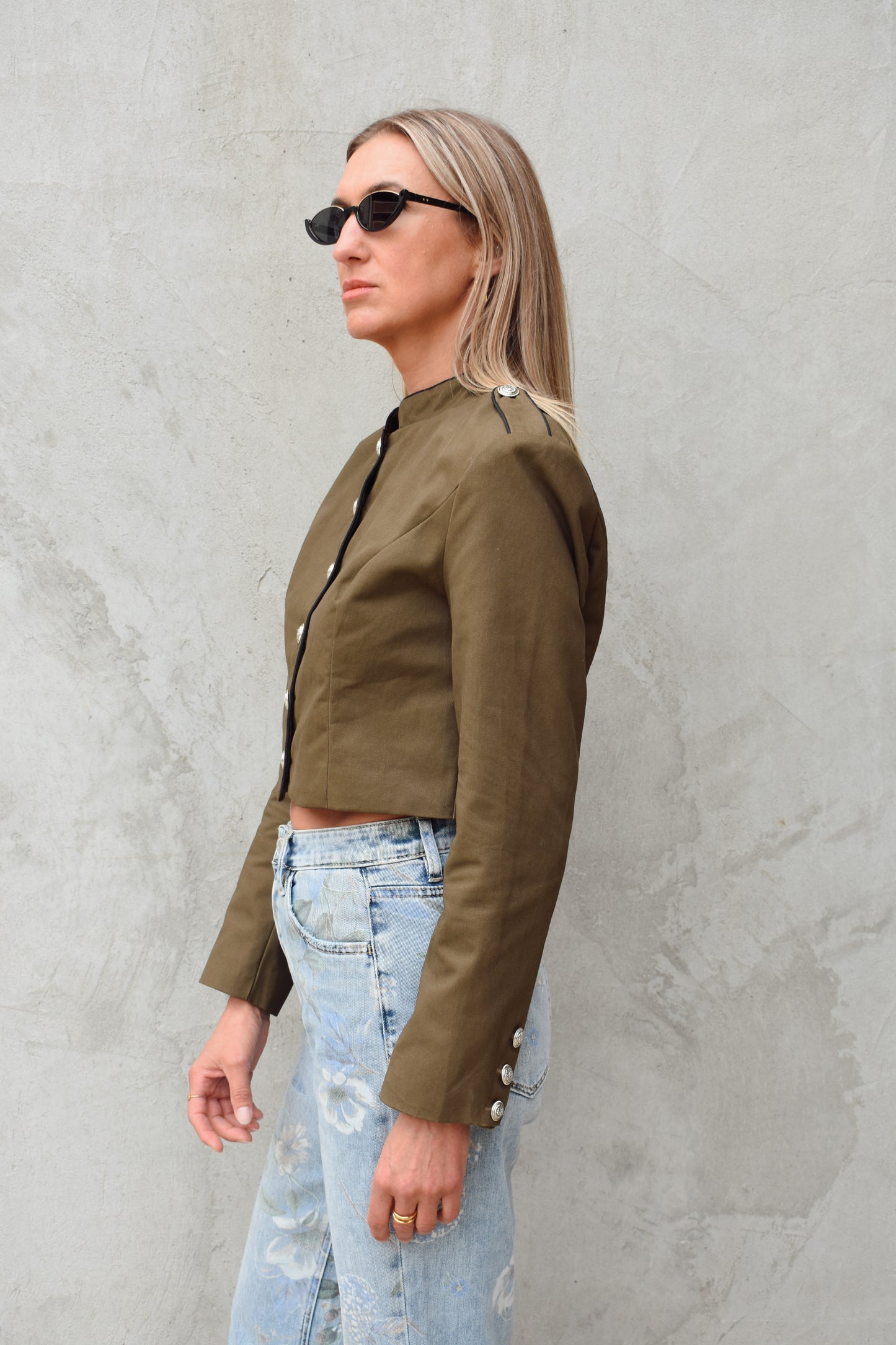 cropped captain jacket