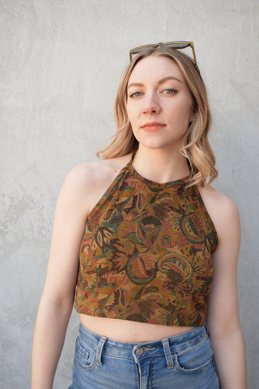 paisley halter top