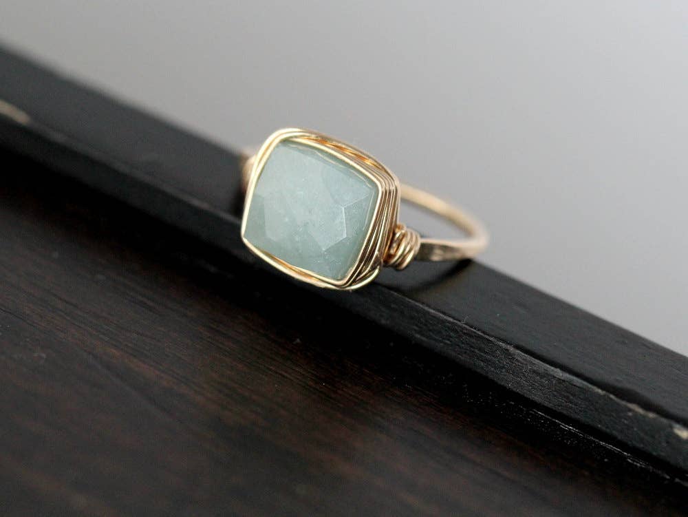 aquamarine cocktail ring saressa designs the revival online boutique