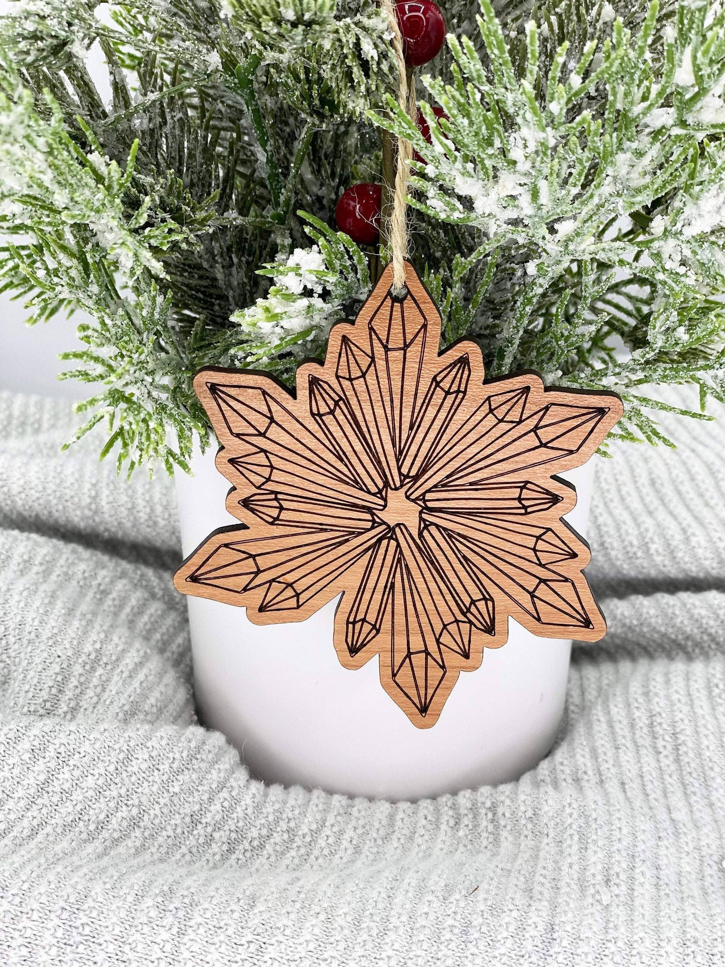crystal snowflake ornament