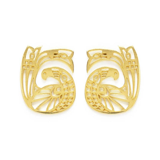 folk bird studs