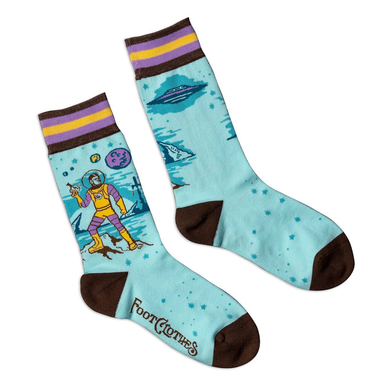 1950's astronaut retro unisex funky socks the revival foot clothes