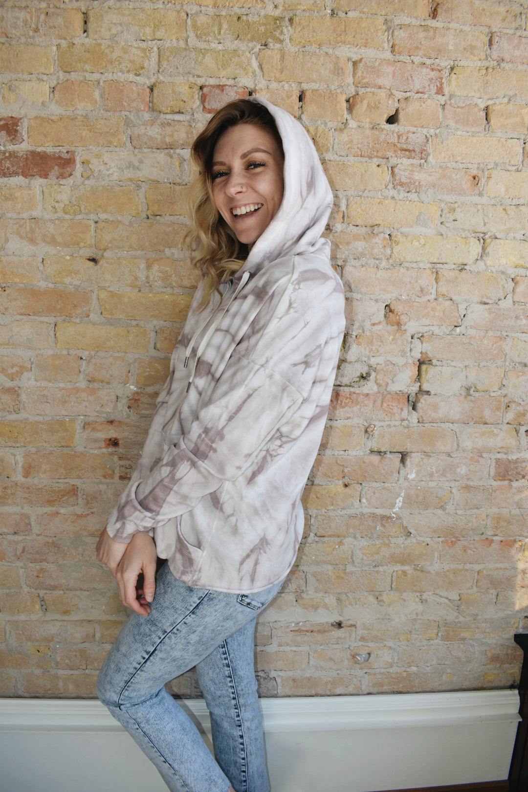 tie dye lightweight hoodie plus size mono b casual the revival boutique